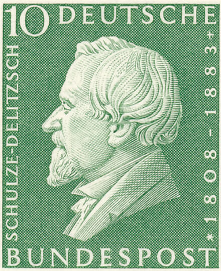 Briefmarke zu Ehren Schulze-Delitzsch